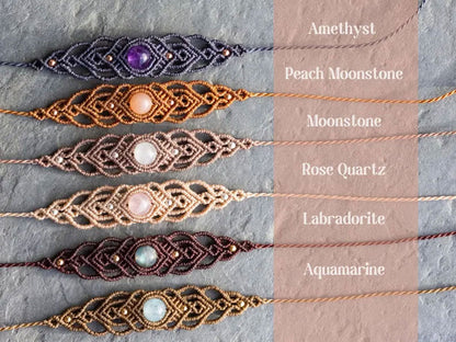 Handcrafted Macrame Gemstone Bracelets | Hari Om Creations