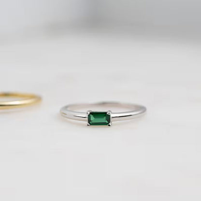 Handmade 925 Sterling Silver Apatite Ring 5x7mm