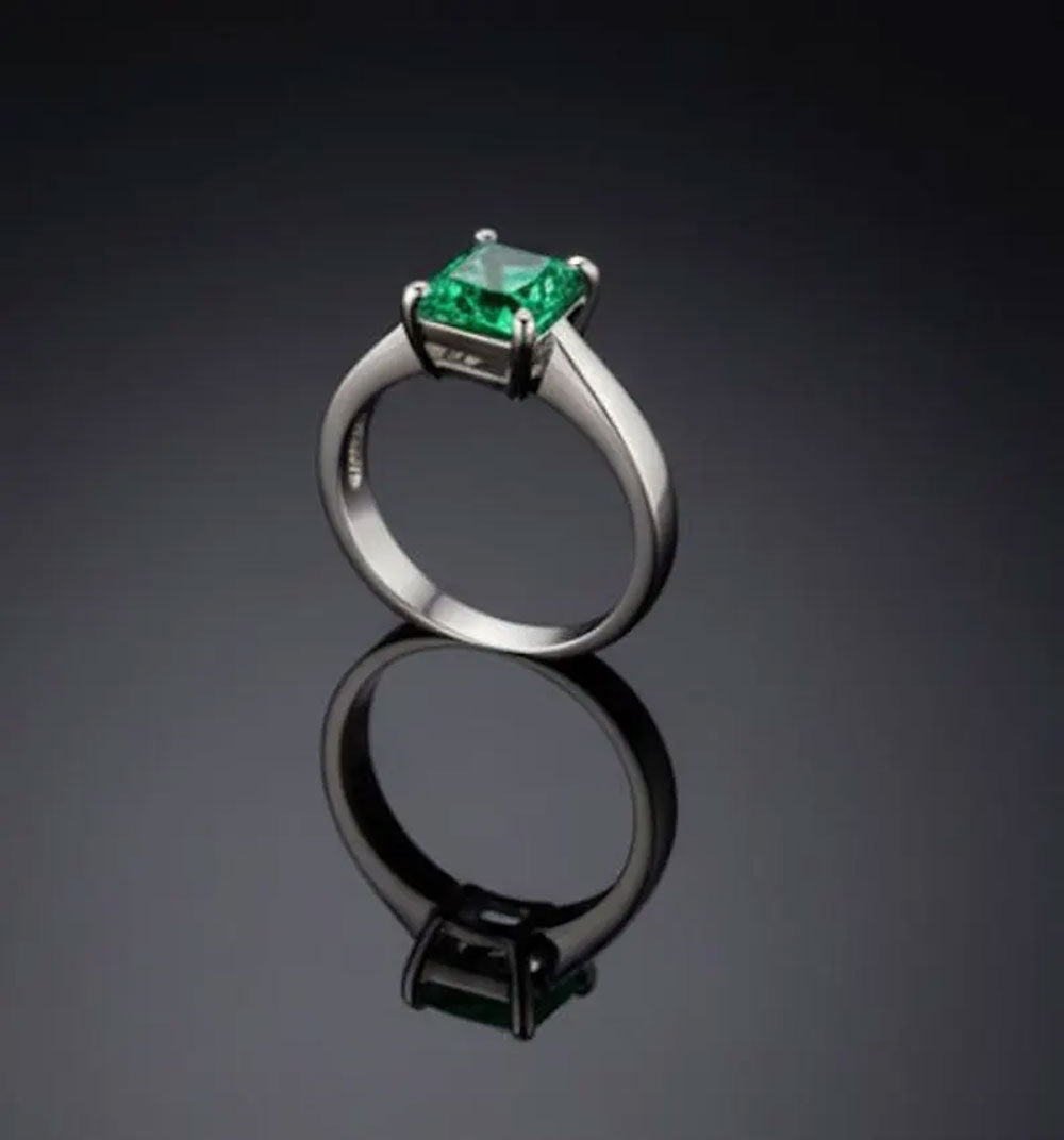 Handmade Brass Ring Apatite Hydro Gemstone 8mm