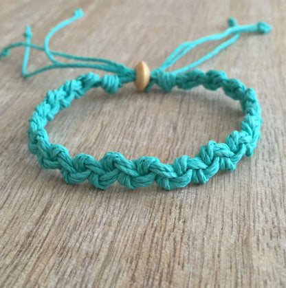 Macrame Anklet with Brass Beads | Hari Om Creations