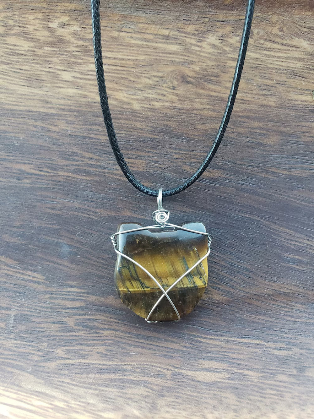 Raw Moonstone Crystal Pendant Necklace | Wire Wrapped