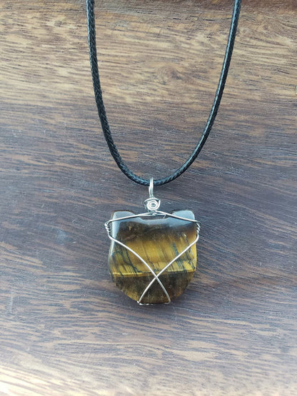 Raw Moonstone Crystal Pendant Necklace | Wire Wrapped