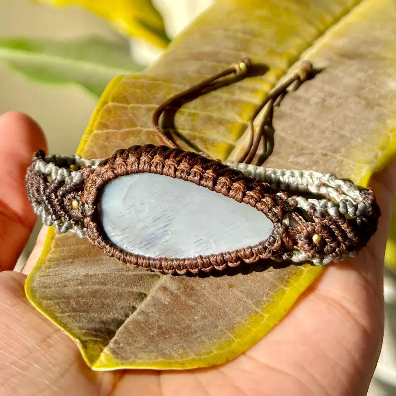 Moonstone Macrame Bracelet | Hand-Woven Artisan Jewelry