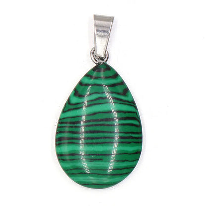 6X9mm Pear Shape Multi Color Gemstone Pendant Crafted By Hand 925 Sterling Silver Drill Set For Anniversary Gift's Women or Men Jewelry For Her