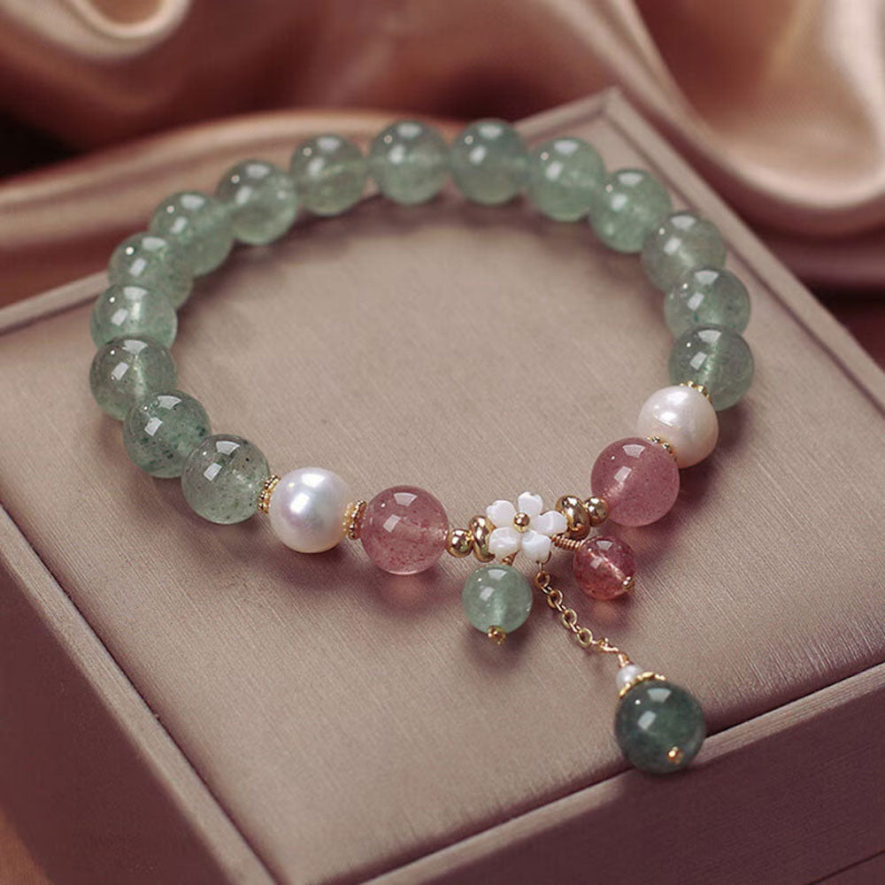 Handmade Brass 10MM Green Aventurine Bracelet | Hari Om Creations