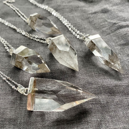 Trendy 925 Sterling Silver Gold Plated Pendant With Chain Necklace Jewelry 15To20mm Approx Double  Pencil Shape Natural Crystal Gemstone Bezel Setting For Anniversary Gift's Women or Men Jewelry For Her (Copy)