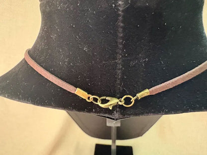 Tiger's Eye Donut Pendant Necklace | Boho Stone Jewelry