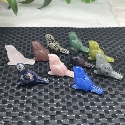 Awesome Handmade Carving Gemstone Birds Animal Shape 30To45MM Multi Color Natural Carving Stone For Used Making Jewelry