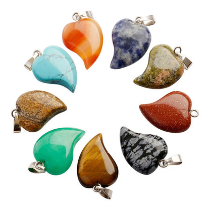 Mango Shape 12mm Pendant Natural Multi Gemstone Pendants 925 Sterling Silver Drilled Set Anniversary Gift's Women and girl Jewelry For Her