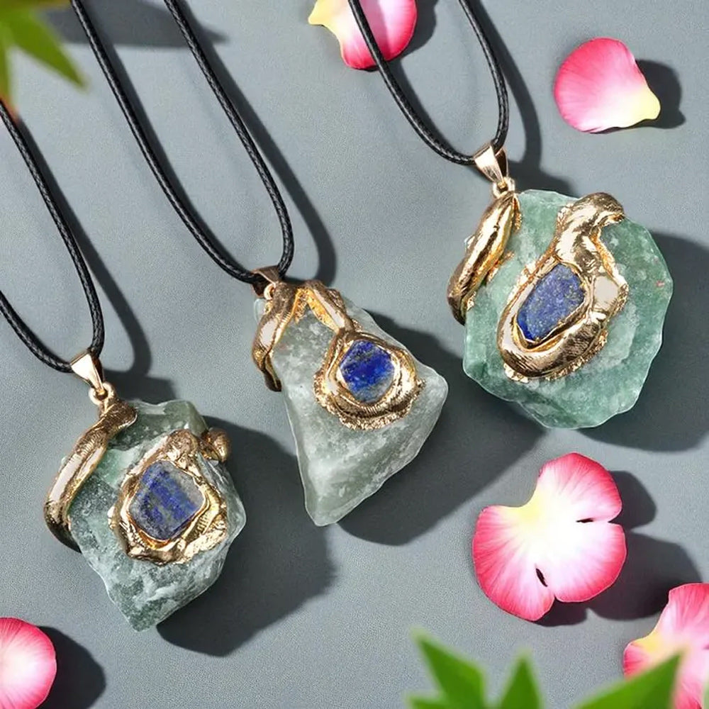Tumble Pendant Multi Color Gemstone Electroplated Setting Pendant With Macrame Chain  Necklace 15To20MM Approx Sterling Silver Gold Pendant Happy Birthday Gift's Women and girl Jewelry For Her