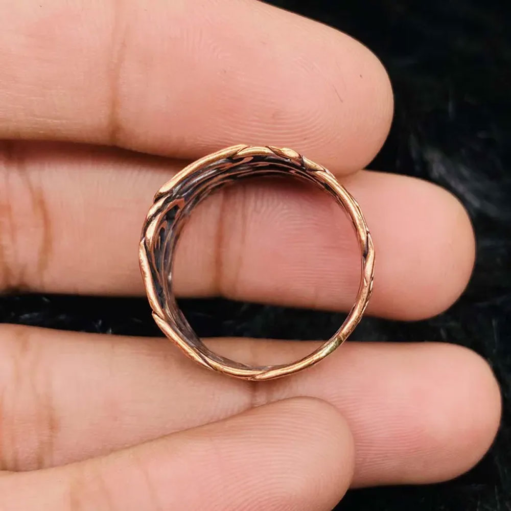 Adjustable Handmade Wire Wrapped Brass Ring Free Size Oval Shape Without Stone Bezel Set Ring For Happy Birthday Gift For Women