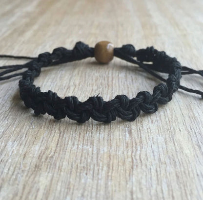 Macrame Anklet with Brass Beads | Hari Om Creations