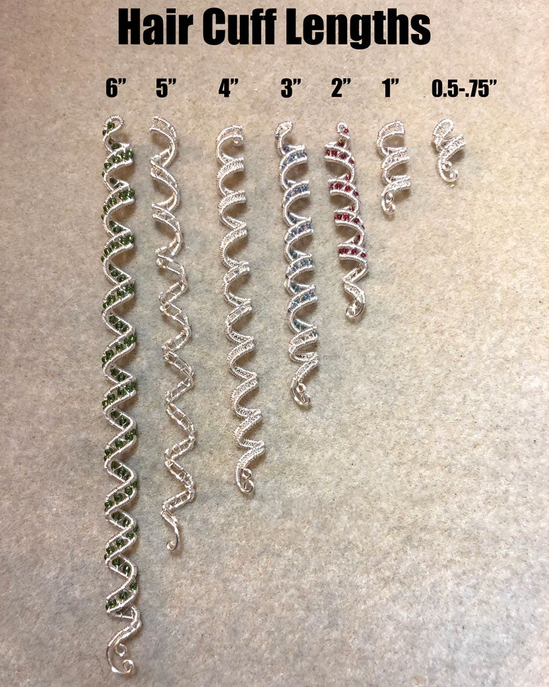 Brass Hair Jewelry with 5MM Green Hydro Quartz