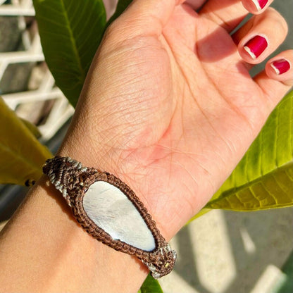 Moonstone Macrame Bracelet | Hand-Woven Artisan Jewelry
