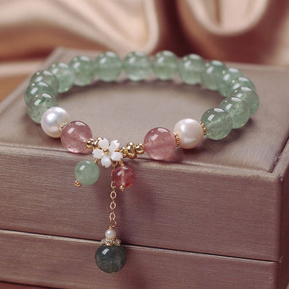 Handmade Brass 10MM Green Aventurine Bracelet | Hari Om Creations