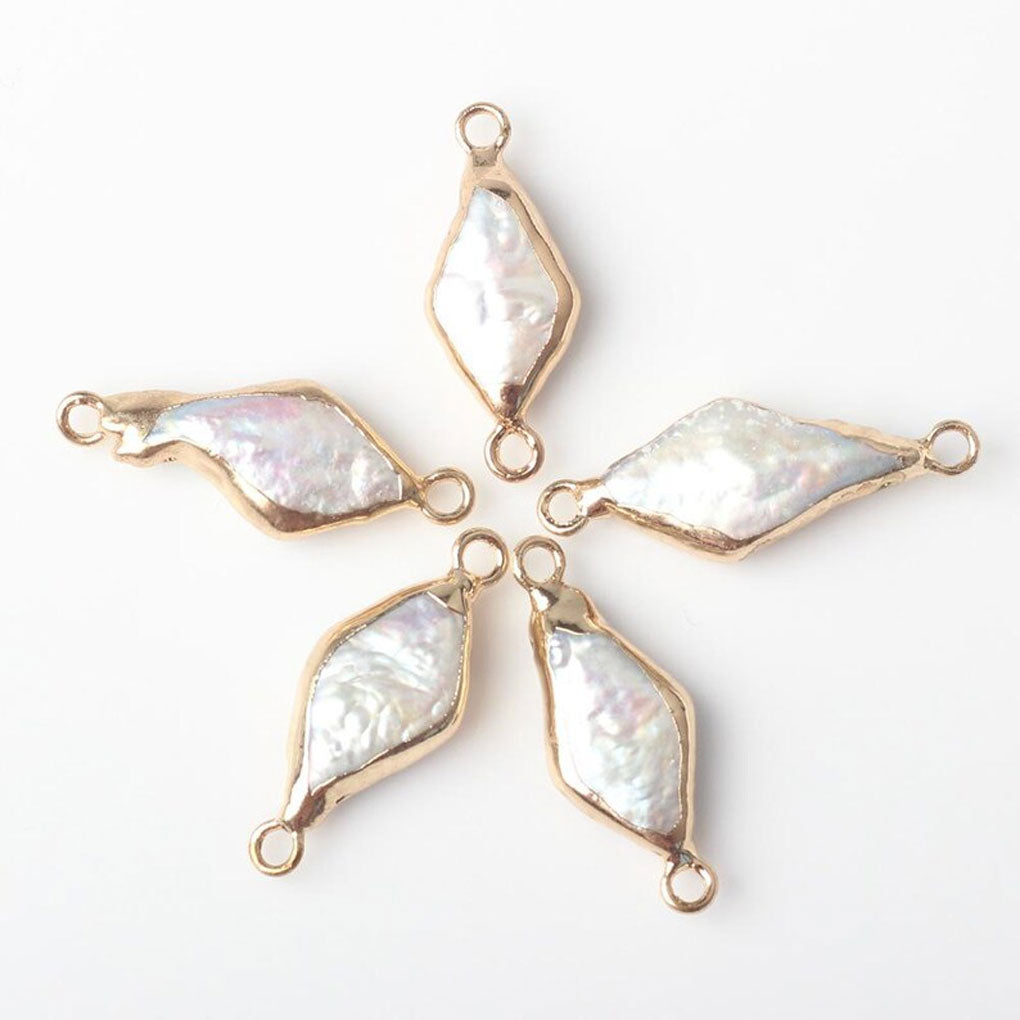 Trendy 2025 Kite Shape 8mm Crafted By Hand 925 Sterling Silver Pendant Jewelry White Pearl Gemstone Pendant Bezel Setting For Anniversary Gift's Women or Men Jewelry For Her