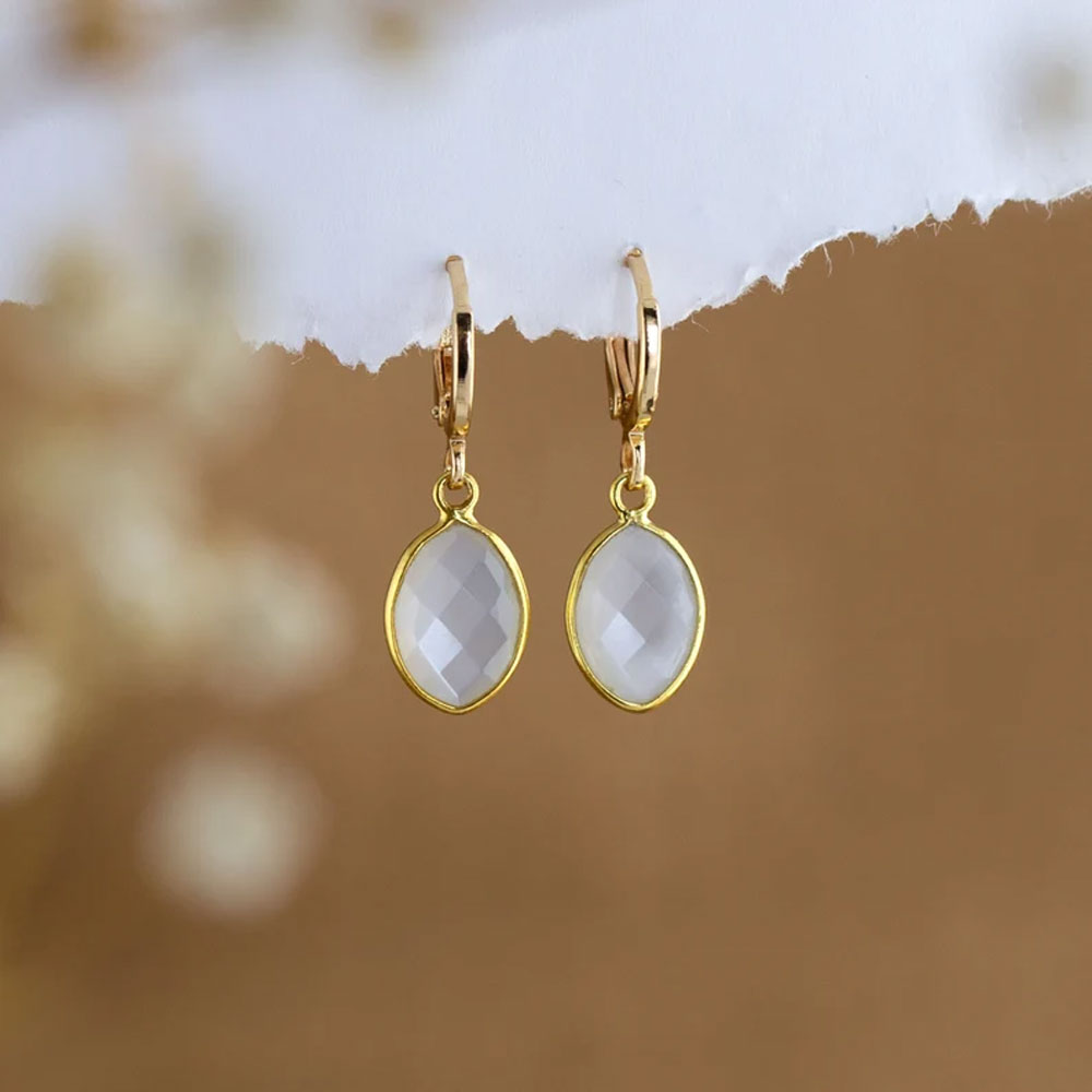 5X10MM Mix Cut Gemstone Marquise Shape Dangle Pair Earring Handmade Sterling Silver Earring For Women Girl Jewelry