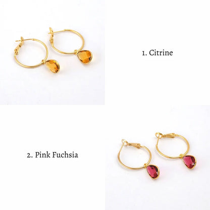 6X9MM Citrine Faceted Gemstone Pear Shape Dangle Pair Earring Handmade Sterling Silver Earring For Women Girl Jewelry