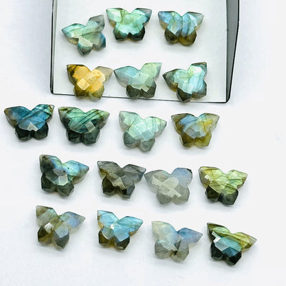 Handmade Carving Gemstone Eagle Shape 15MM Labradorite Natural Carving Stone For Used Making Jewelry