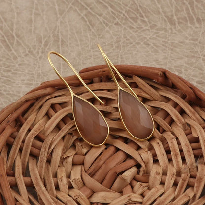 6X9MM Aquamarine Faceted Gemstone Pear Shape Dangle Pair Earring Handmade Sterling Silver Earring For Women Girl Jewelry