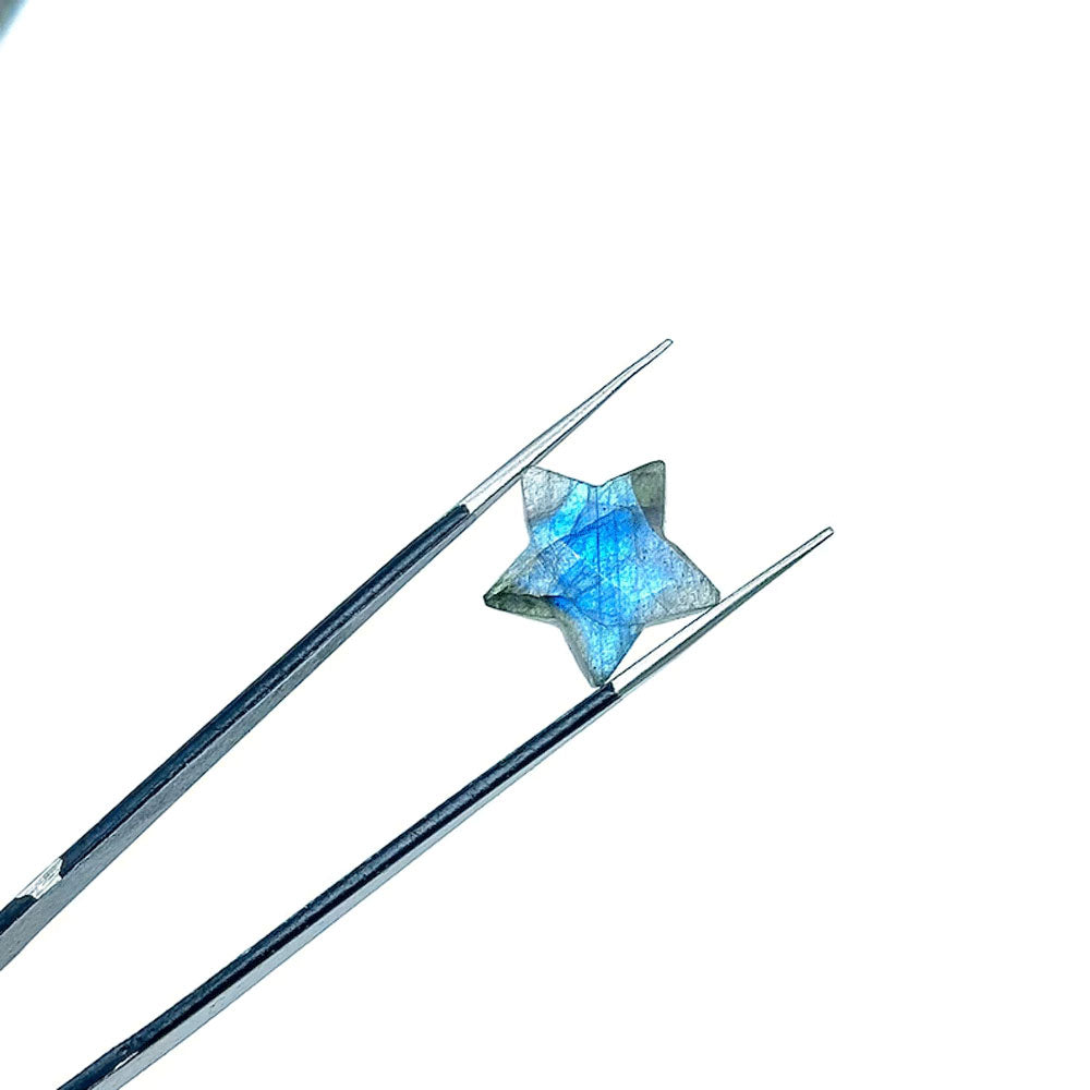 Handmade Carving Gemstone Star Shape 12MM Labradorite Natural Carving Stone For Used Making Jewelry