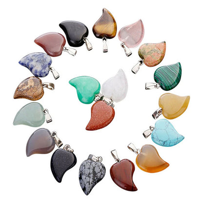 Mango Shape 12mm Pendant Natural Multi Gemstone Pendants 925 Sterling Silver Drilled Set Anniversary Gift's Women and girl Jewelry For Her