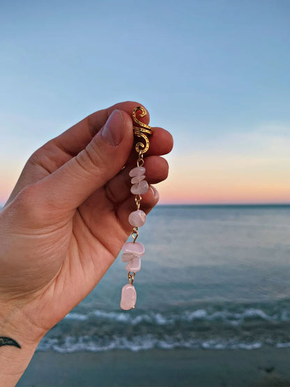 Raw Crystal Beads Hair Jewelry – Fashion Stone Accessory