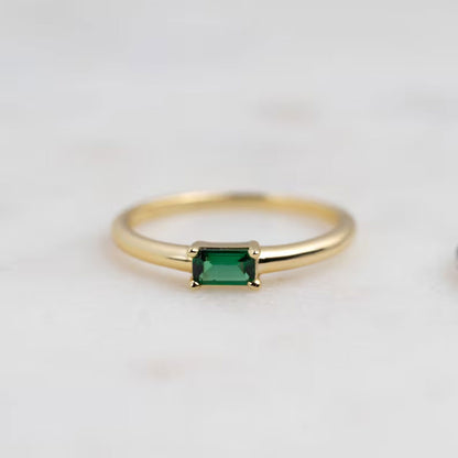 Handmade 925 Sterling Silver Apatite Ring 5x7mm