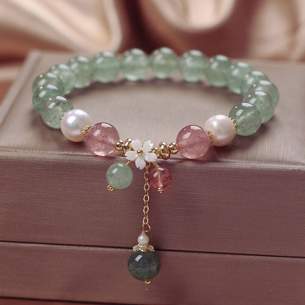Handmade Brass 10MM Green Aventurine Bracelet | Hari Om Creations