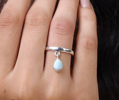 Natural Moonstone Ring 10MM | 925 Sterling Silver Bezel
