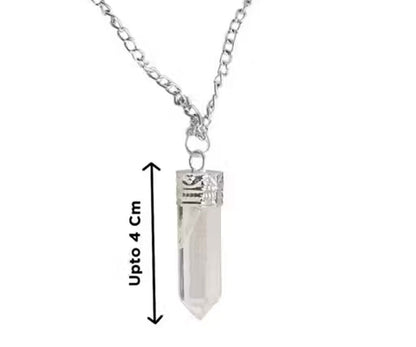 925 Sterling Silver Pendant With Chain Necklace Jewelry 20To25mm Approx Faceted Crystal Gemstone Bezel Setting For Anniversary Gift's Women or Men Jewelry For Her