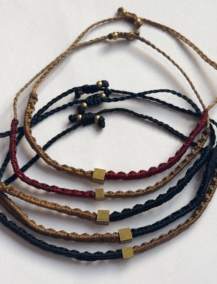 Adjustable Labradorite Macrame Bracelet | Handmade