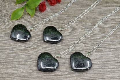 2025 Trendy Heart Shape 10mm Crafted By Hand 925 Sterling Silver Pendant With Chain Necklace Jewelry Hematite Gemstone Pendant Bezel Setting For Anniversary Gift's Women or Men Jewelry