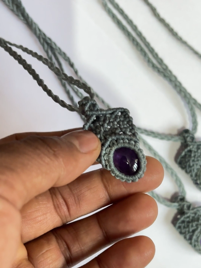 Macrame Bracelet Labradorite | Adjustable Gemstone