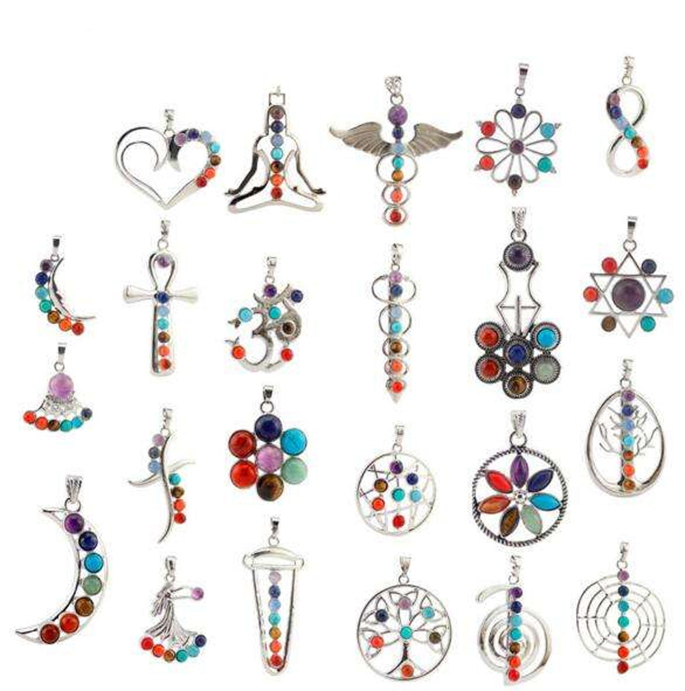Round 3mm Multi Color Gems With 15MM Heart Shape 925 Sterling Silver Pendant Bezel Set Anniversary Gift's Women and girl Jewelry For Her