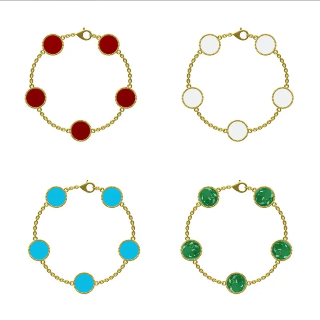 Handmade 925 Sterling Silver Gold Plated Bracelet Mix Stone Size 10MM Bezel Set Bracelet For Friendship Jewelry