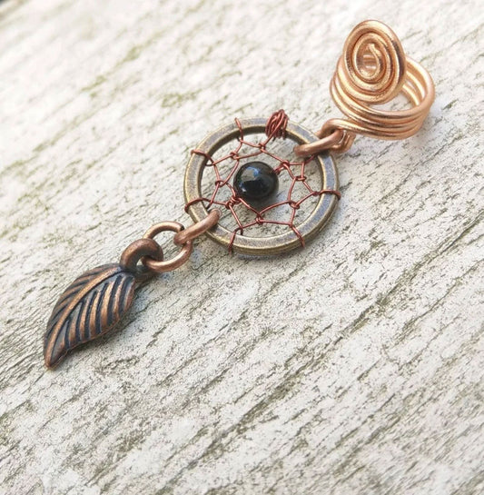 Brass Black Onyx Hair Jewelry | Hari Om Creations