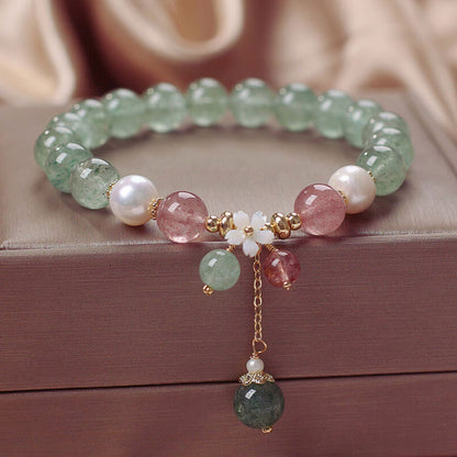 Handmade Brass 10MM Green Aventurine Bracelet | Hari Om Creations