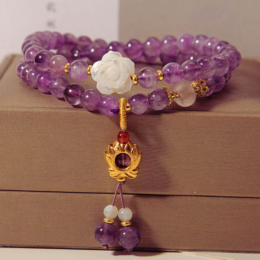 Handmade Brass 8MM Amethyst Hydro Bracelet | Hari Om Creations