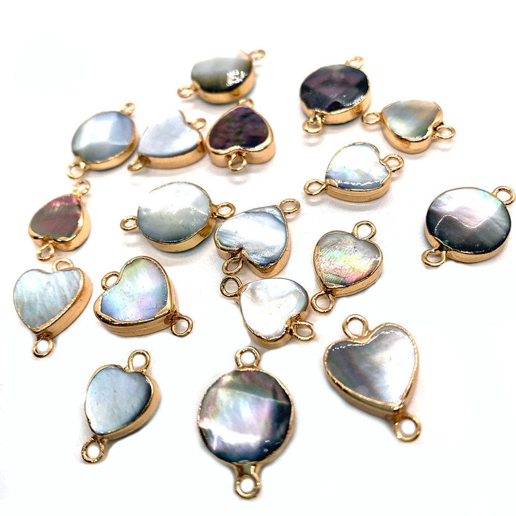 Trendy 2025 925 Sterling Silver Pendant Connector Jewelry 8To10mm Mother Of Pearl Gemstone Pendant Multi Shape Bezel Setting For Anniversary Gift's Women or Men Jewelry For Her