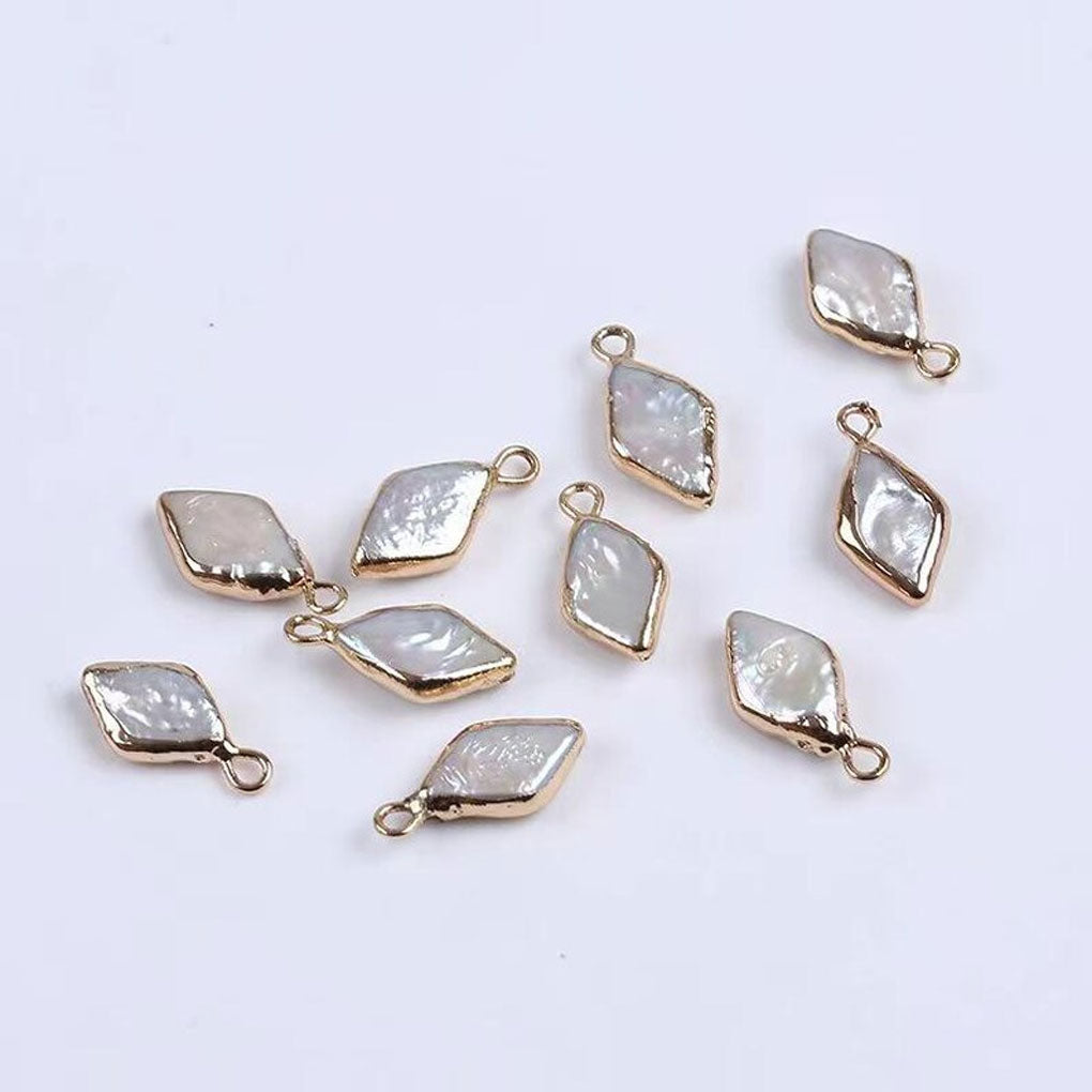 Trendy 2025 Kite Shape 8mm Crafted By Hand 925 Sterling Silver Pendant Jewelry White Pearl Gemstone Pendant Bezel Setting For Anniversary Gift's Women or Men Jewelry For Her