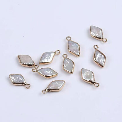 Trendy 2025 Kite Shape 8mm Crafted By Hand 925 Sterling Silver Pendant Jewelry White Pearl Gemstone Pendant Bezel Setting For Anniversary Gift's Women or Men Jewelry For Her