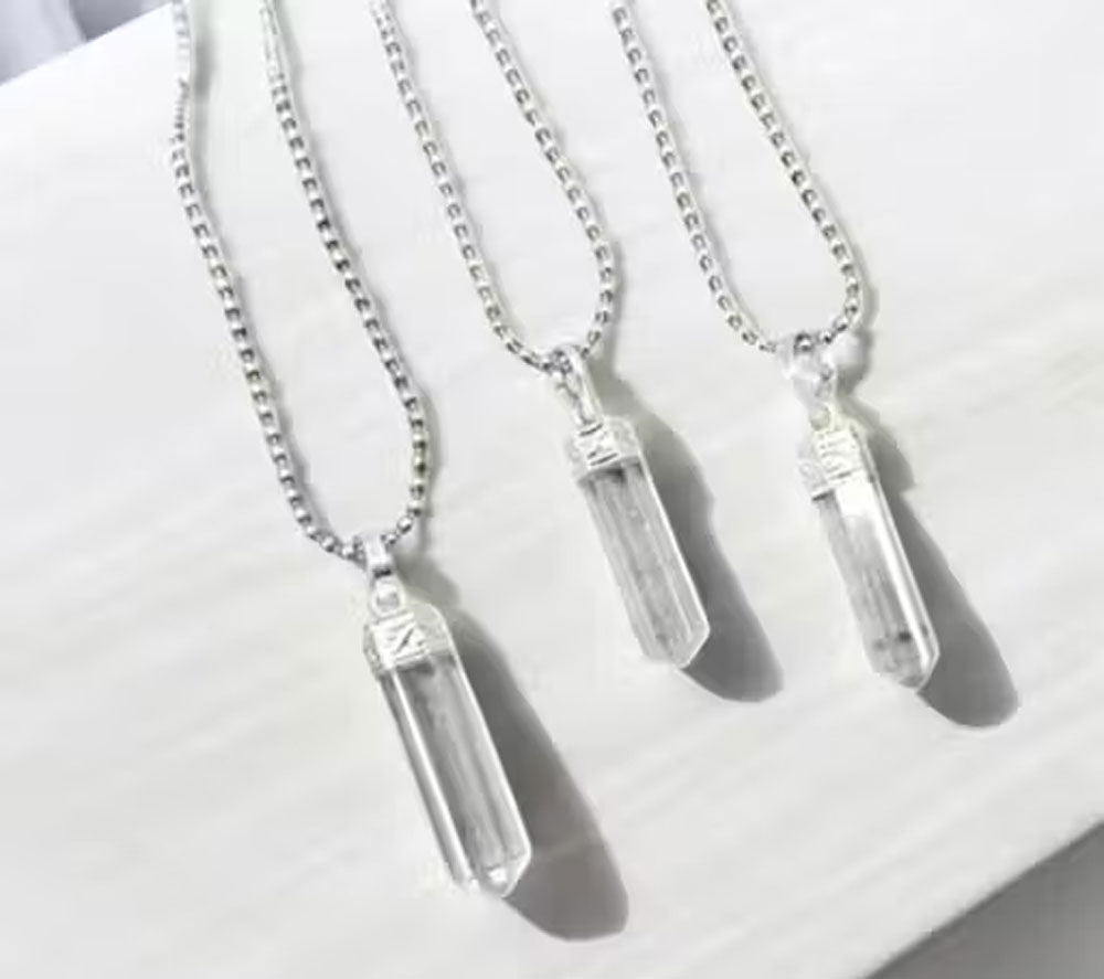 925 Sterling Silver Pendant With Chain Necklace Jewelry 20To25mm Approx Faceted Crystal Gemstone Bezel Setting For Anniversary Gift's Women or Men Jewelry For Her