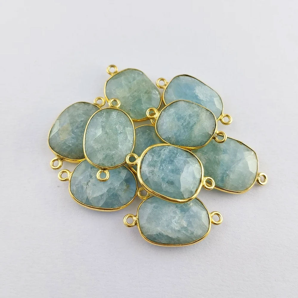 Jewelry Findings Brass Pendant Connector | Amazonite Stone