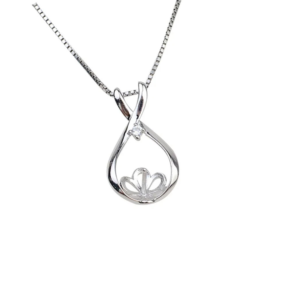 925 Sterling Silver Necklace with Round Pendant 15MM