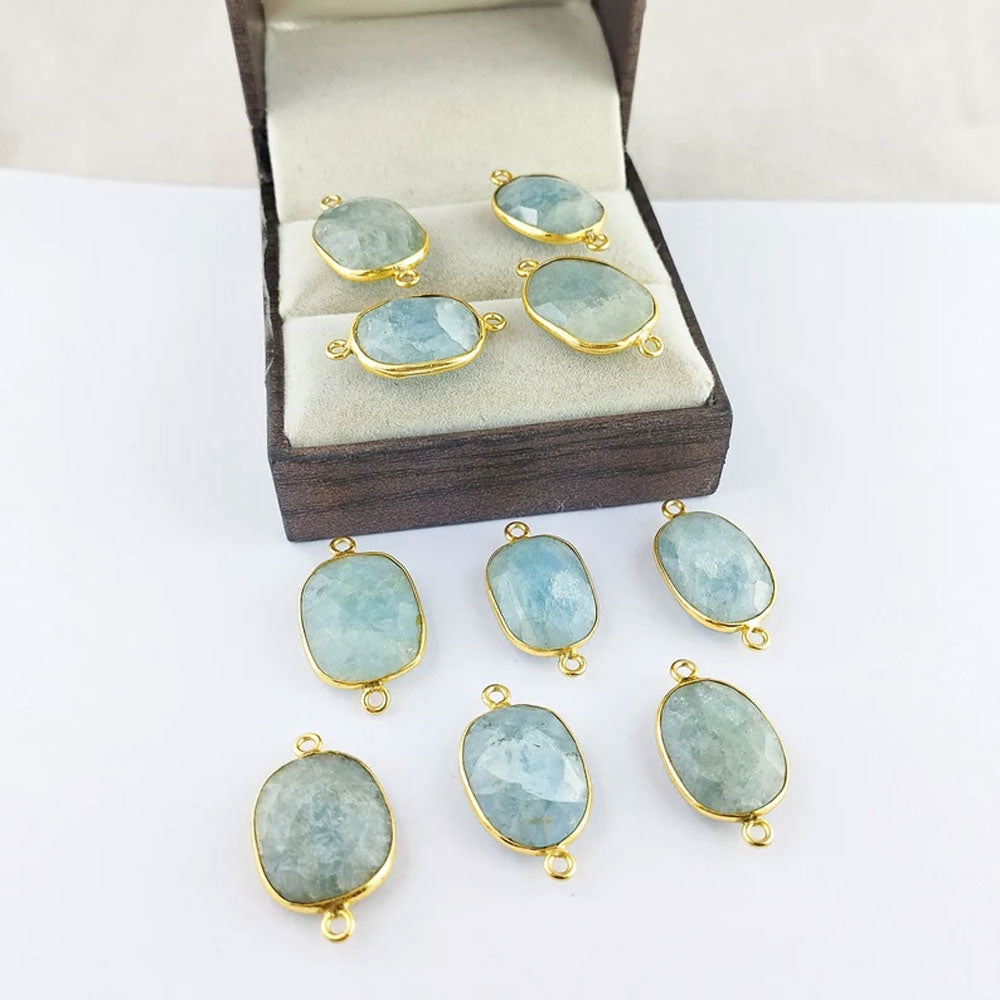 Jewelry Findings Brass Pendant Connector | Amazonite Stone
