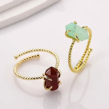 Multi Color Gemstone Double Pointed Ring 5X10MM | 925 Silver