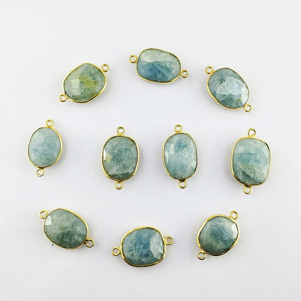 Jewelry Findings Brass Pendant Connector | Amazonite Stone
