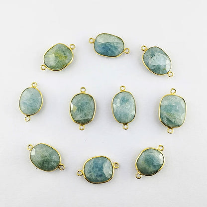Jewelry Findings Brass Pendant Connector | Amazonite Stone