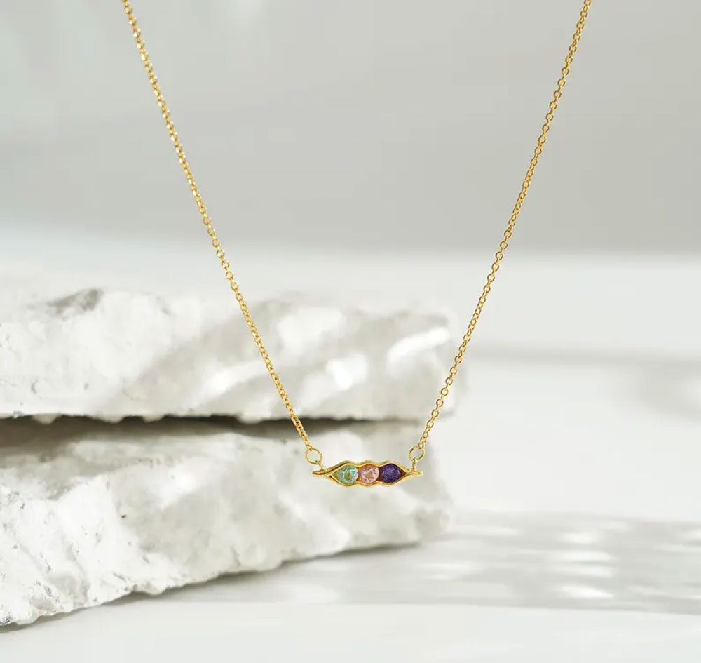 Handmade 925 Sterling Silver Gold Plated Necklace Hydro Quartz Beads